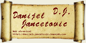 Danijel Jančetović vizit kartica